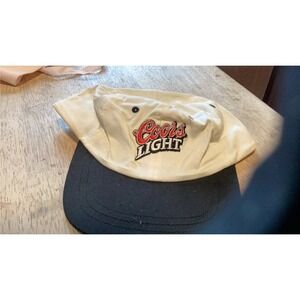 Vintage Unitog Coors Light Snapback Hat White Black Bill Adjustable Mens Hat